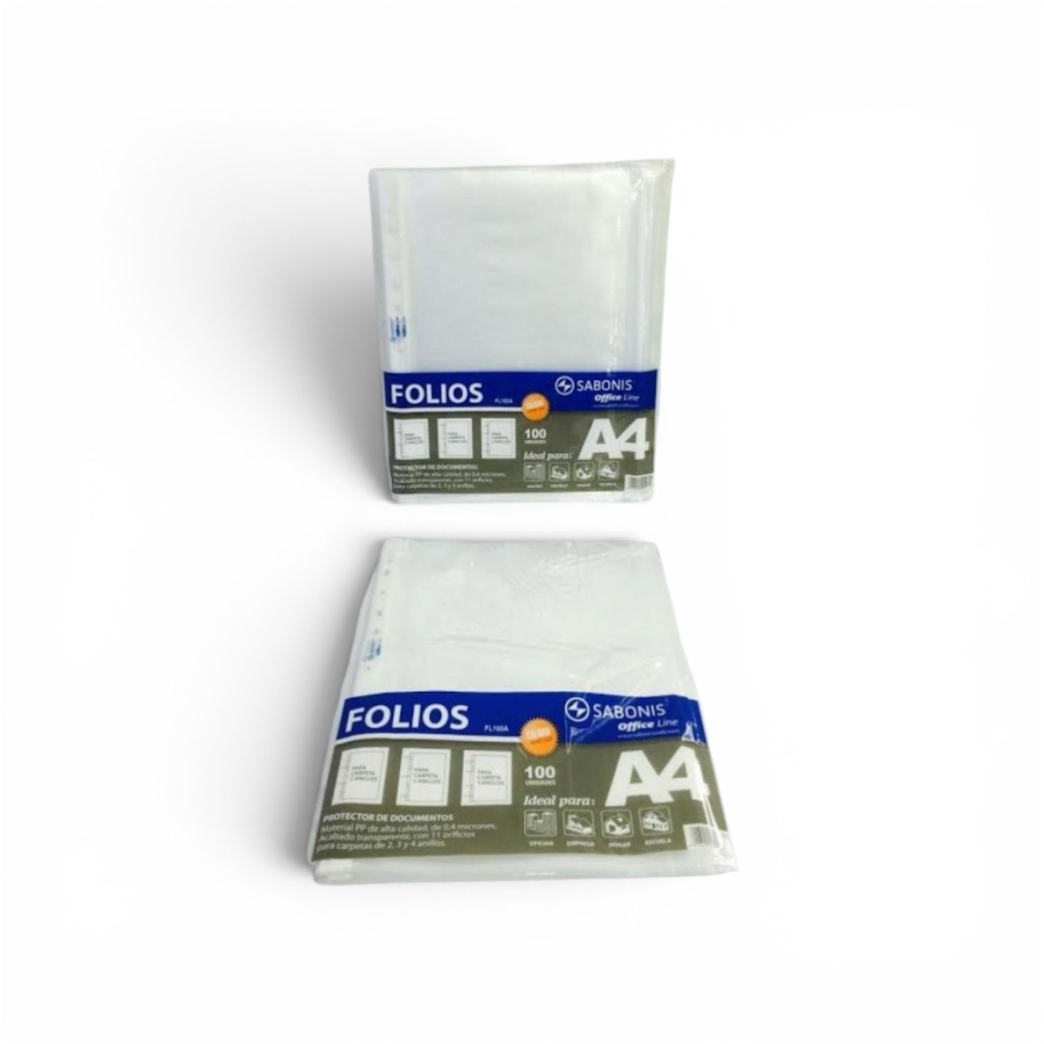Protectores de hoja c/&nbsp;100 piezas tama&ntilde;o carta.