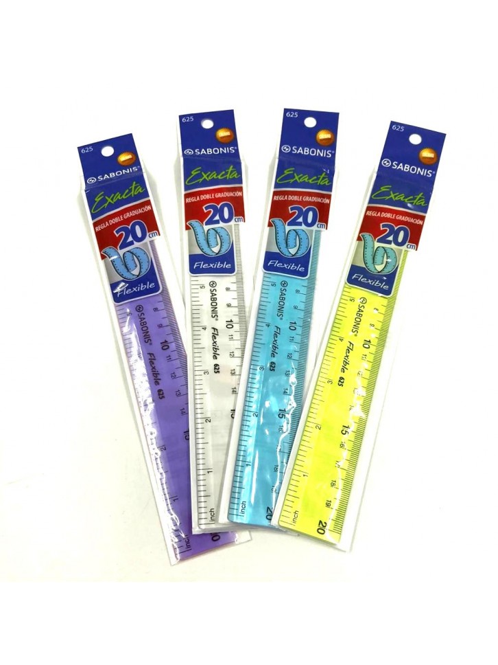 REGLA 20 CM EXACTA FLEXIBLE COLOR.