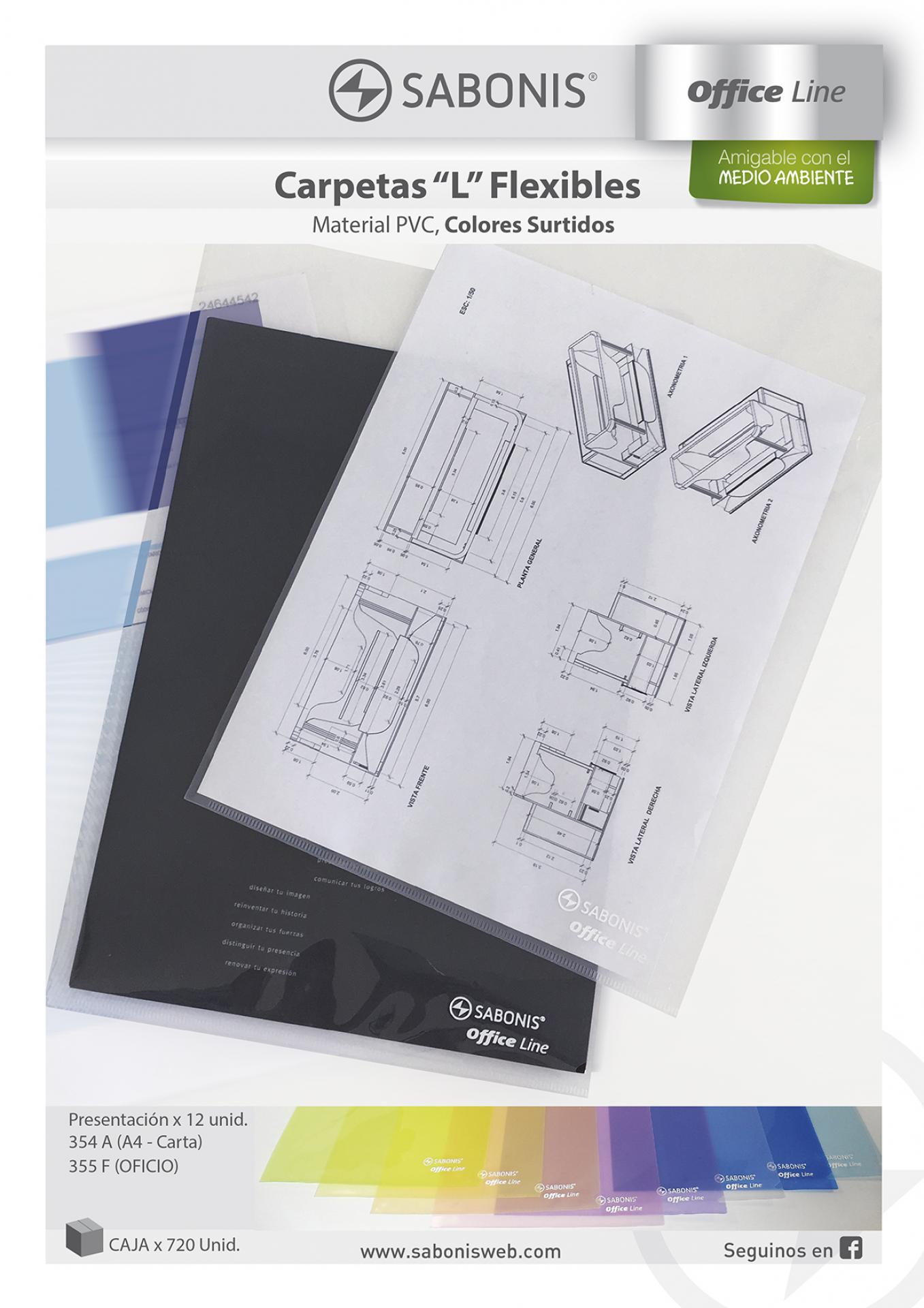 CARPETA TIPO SOBRE DE PLÁSTICO T/ CARTA.SET C/ 12 PZAS POR COLOR.Color: Verde, azul, morado, amarillo.