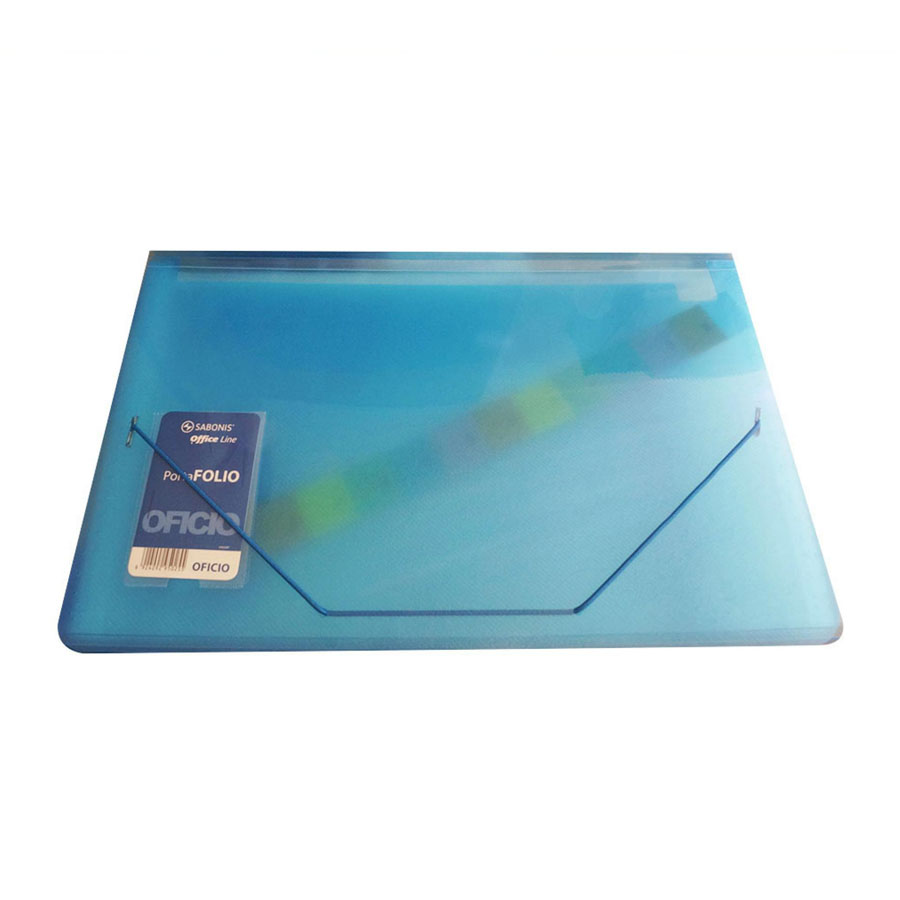 PORTADOCUMENTOS PLÁSTICO OFICIO.C/12 SEPARACIONES Y AGUJETAS LATERALES.Color: Rojo, morado, azul, negro y verde.