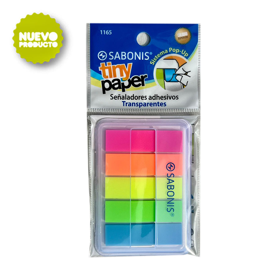 Señaladores Adhesivos 5 Colores c/ sistema pop-up.C/ 100 Unidades.